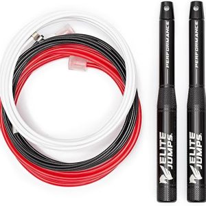 Sports Performance Jump Rope Bundle - High Performance Speed Rope for Workouts - Aluminium 6.5" Long Handles - Skip Rope for Fitness Aerobic Exercise & Cardio Training